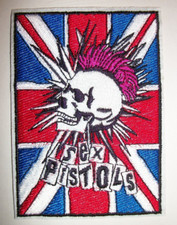 Sex Pistols UK Punk Rock Embroidered Applique Patch~4 9/16" x 3 1/4"~Iron or Sew