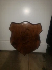 Deer Antler Mounting Plaque Burnt Pine Shield 