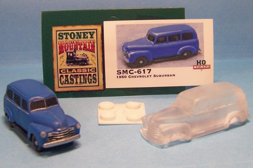 SMC-617 1950 Chevy Suburban 1/87-HO Scale Clear Resin Kit (unfinished) - 第 1/3 張圖片