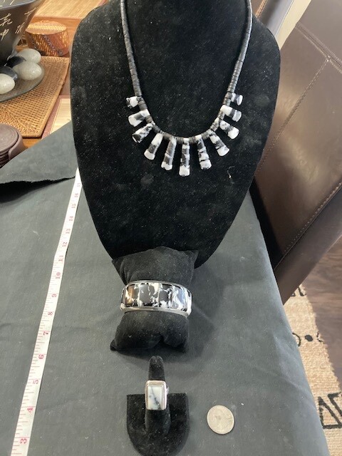 Elegant Set of Scottish Agate Silver Jewelry From My Film Collection