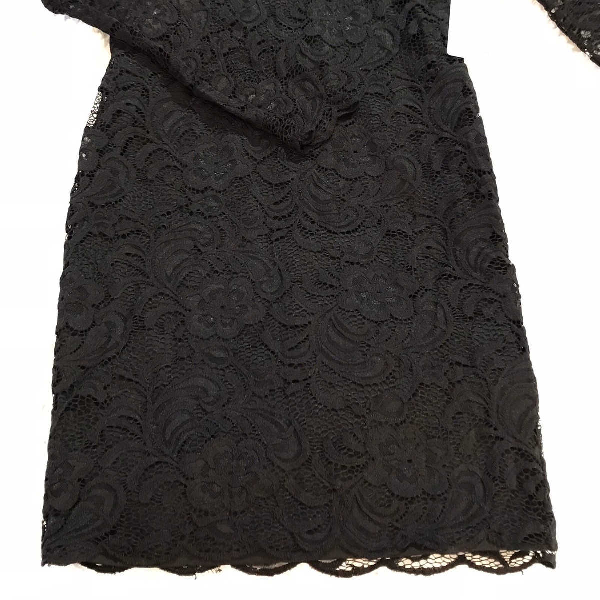 Missguided Dress Sz 2 Black Lace High Neck Long Sleeve Bodycon Womens  Nordstrom | eBay