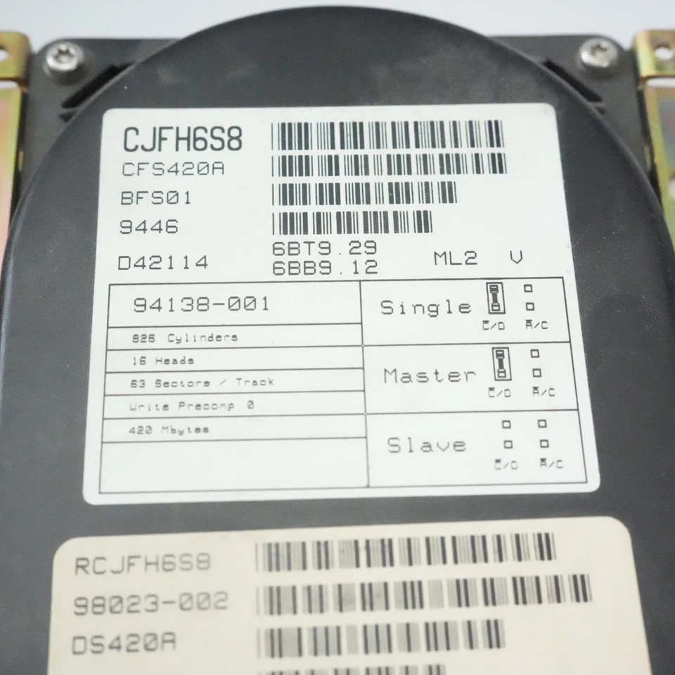 Vintage Conner CFS420A 420MB IDE Hard Drive - Image 2 of 4
