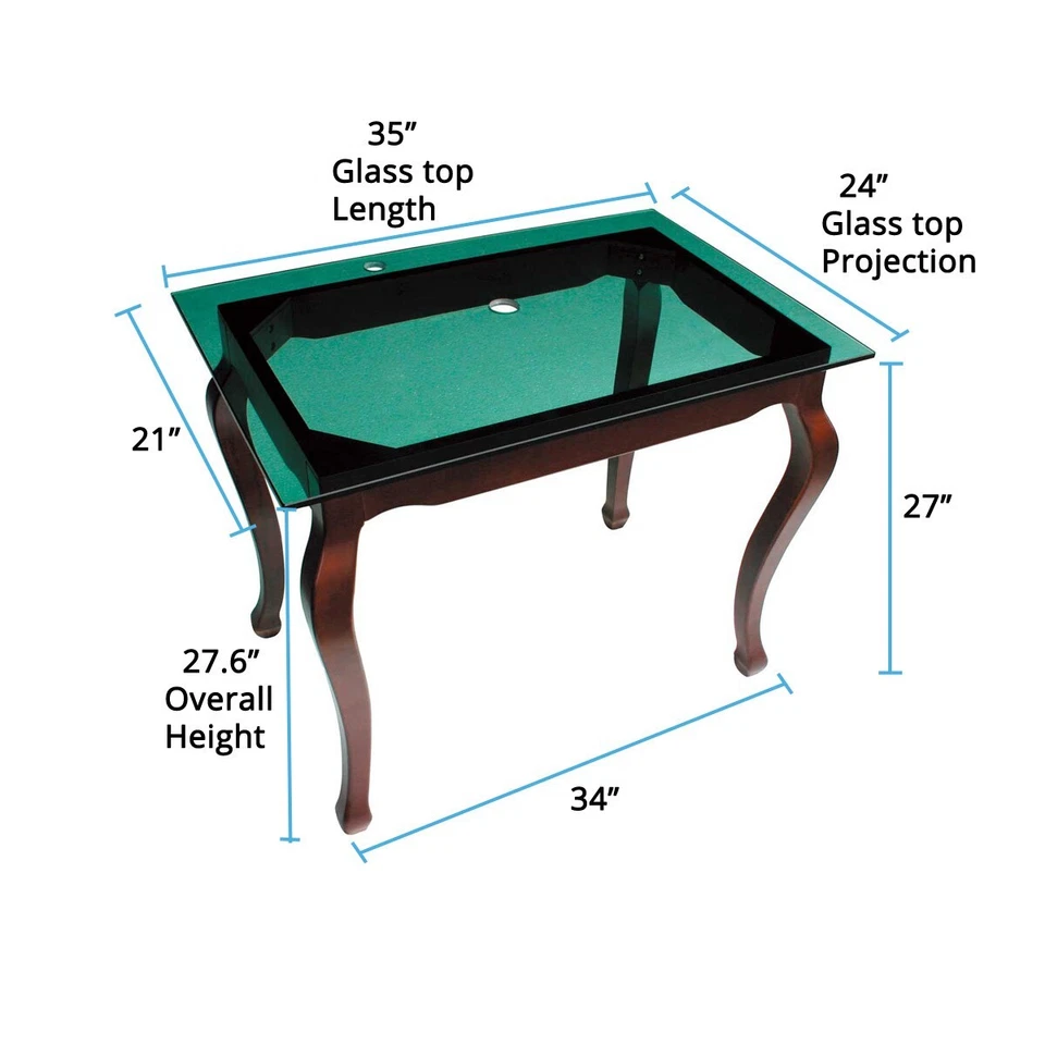 Bathroom Vanity Green Glass Console Provincial Leg Wall Mount|Renovator's Supply - Image 2 of 2