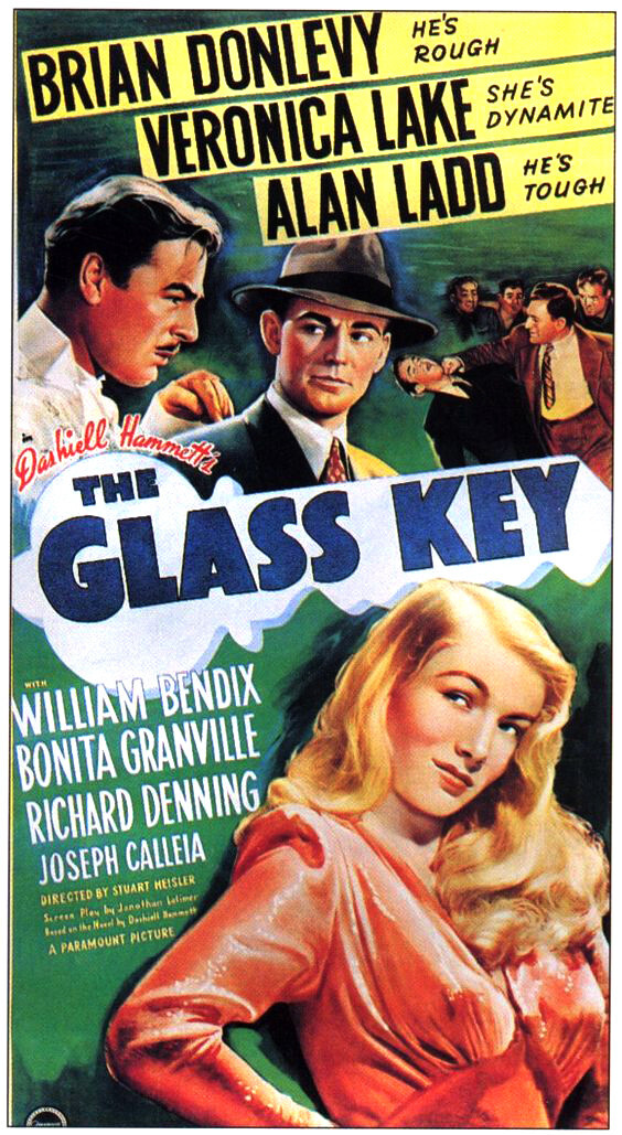 1942 Crime Drama The Glass Key with Alan Ladd Veronica Lake Brian Donlevy on DVD
