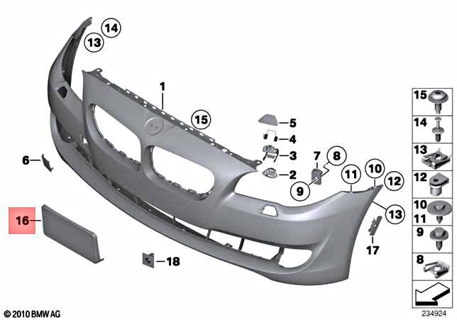 Genuine BMW Licence Plate Base Hybrid F10 F11 520d ed 520i 523i 