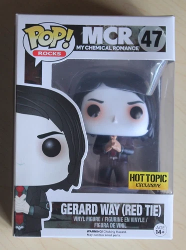 Funko Rocks Hot Topic My Chemical Romance Gerard Way (Red Tie) Pop #47