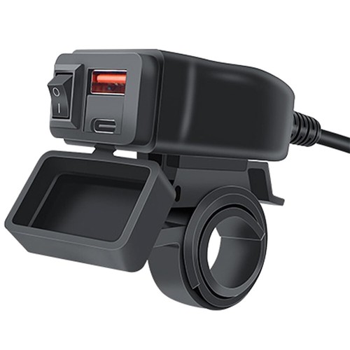 Fast Charging Office Multiport Motorcycle USB QC+PD Phone Charger with Voltmeter - 第 1/6 張圖片