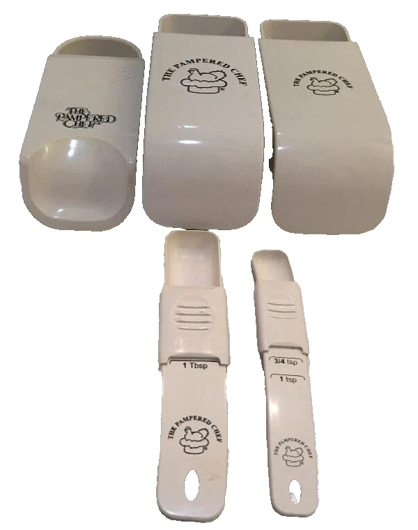Pampered Chef Sliding Measuring Cups & Sliding Measuring Spoons Lot