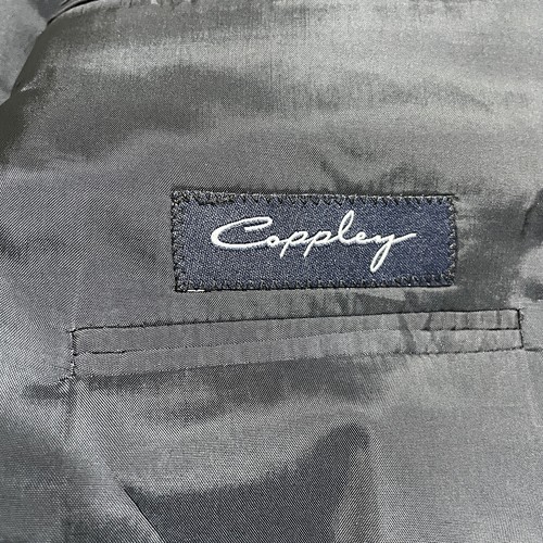 Coppley Mens Navy Check Linen Silk Blend Blazer 2 Button Sports Coat Sz 39R - Picture 11 of 13