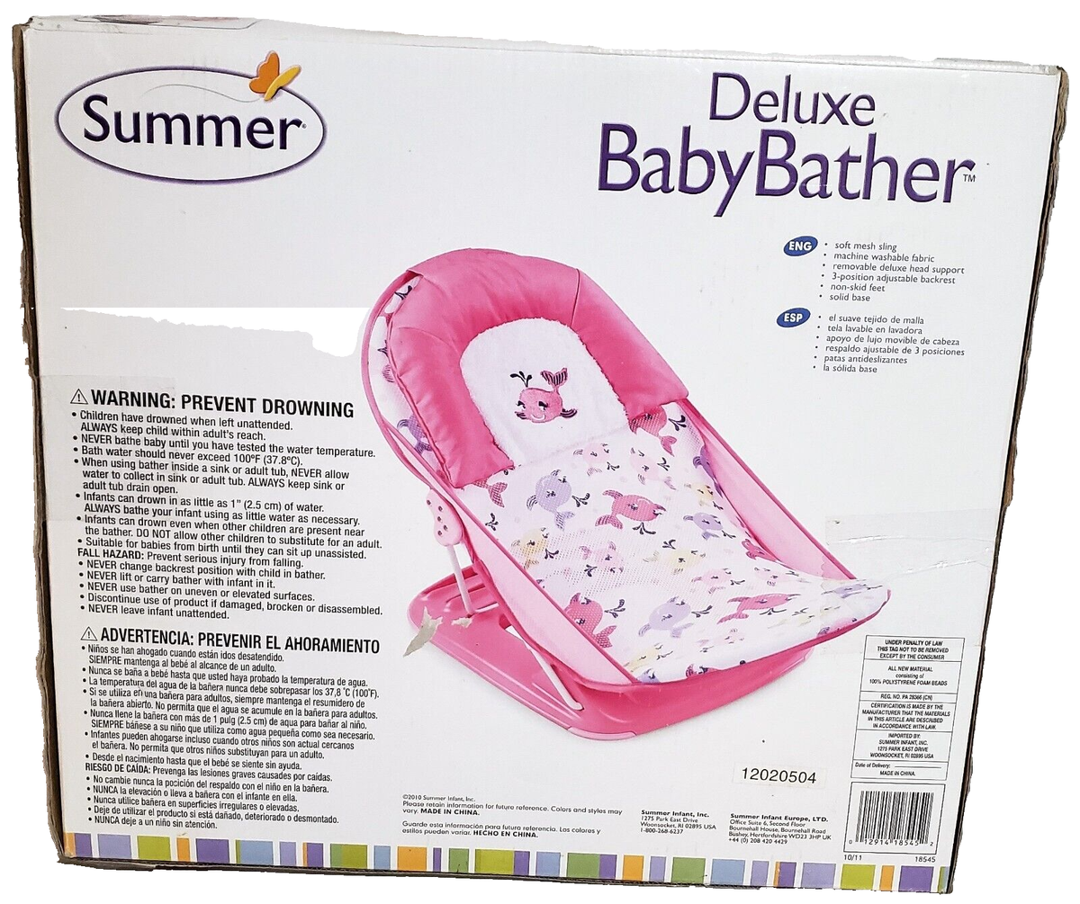 Summer Deluxe Baby Bather 3 Positions & Machine Washable Fabric - BRAND  NEW! | eBay