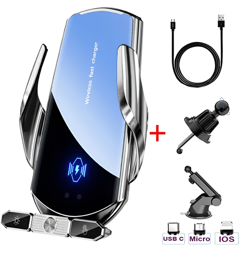 Wireless Car Charger, 30w Fast Charging, Auto Phone Mount, iPhone, Samsung Etc.. - Picture 9 of 10