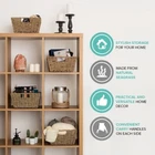 Seagrass Wicker Storage Basket Natural Woven Gift Hamper Box Bathroom Cloth 4Pcs