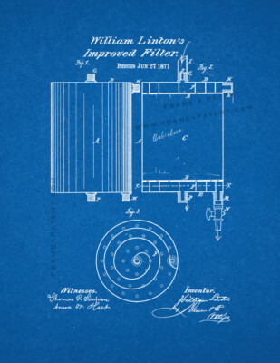 Improved Filter Patent Print Blueprint