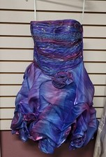 Cinderella Divine Prom Dress, Size L, Purple Multi-color Dress, Beading
