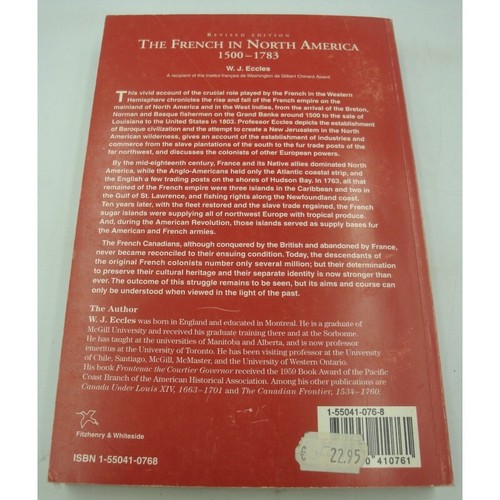 W.J. Eccles - The french in North America 1500-1783 - Fitzhenry & Whiteside 1998 - Imagen 2 de 5