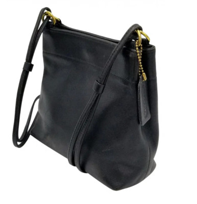 美品✨vintage coach old shoulder bag BLACK Extremely Rare Made In USA Old Coach 9034 Shoulder Bag Black