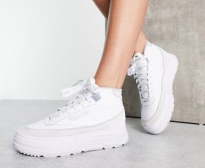 Reebok - Club C Geo Mid - Sneaker in Weiß und Grau