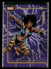2026 Topps Chrome Marvel Comics #179 Tigra Storm's Purple Lightning #/75