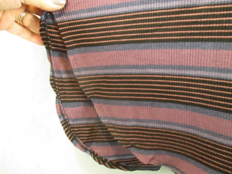 Camiseta sin mangas Free People We The Free para mujer mediana negra púrpura a rayas espalda deportiva Foto 3 de 4