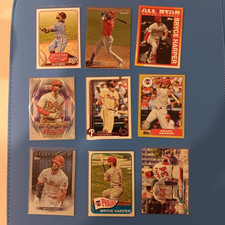 Bryce Harper 9 Card Baseball Lot Phillies Nationals 44