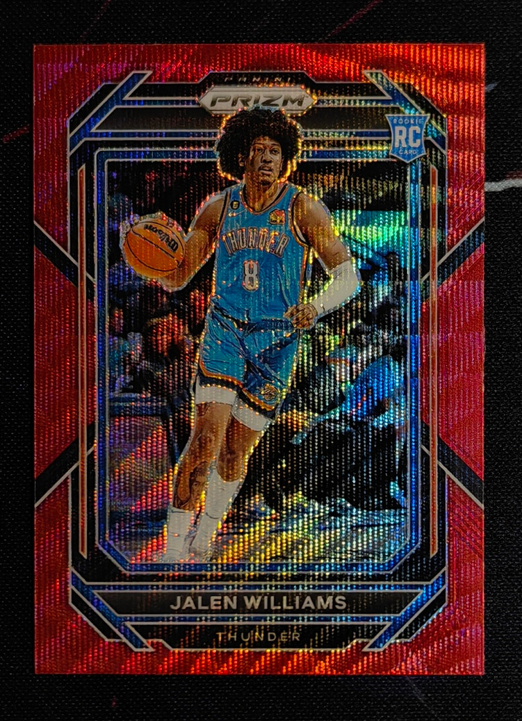 Jalen Williams 2022-23 Panini Prizm Red Wave Rookie RC Thunder #246