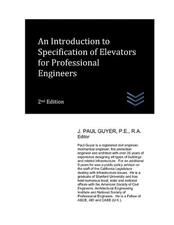 An Introduction to Specification of Elevators for Professional Engineers by J. P