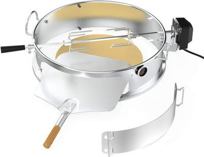 Onlyfire Stainless Steel Multi-Purpose Rotisserie and Pizza Combo Kit for Weber 