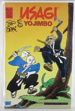 USAGI YOJIMBO #12 * Signed - Sketch * Fantagraphics Comics * 1988 Bag Board