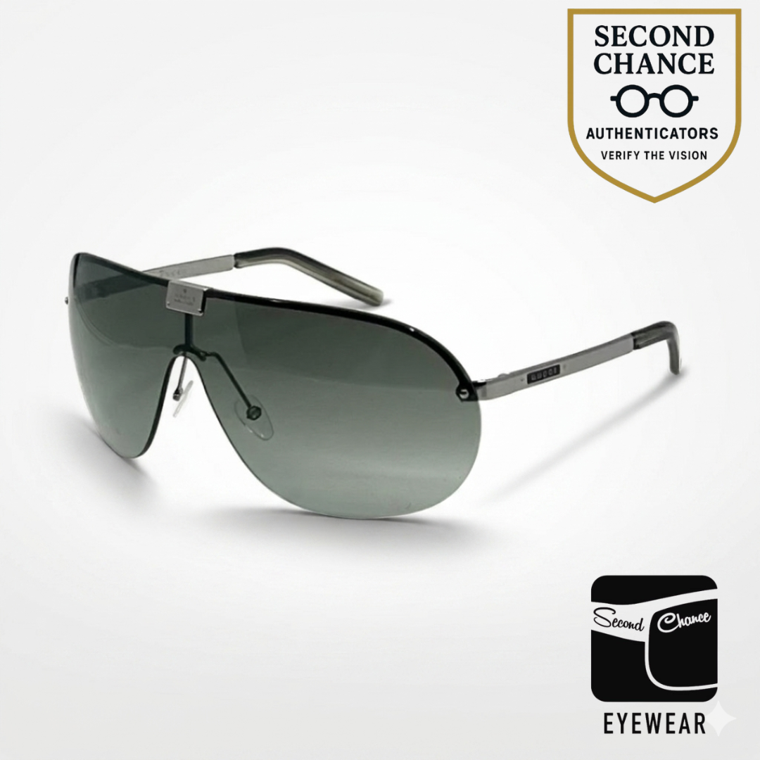Gucci GG 1853/S RGNVK Shield Rimless Sunglasses Made in Italy