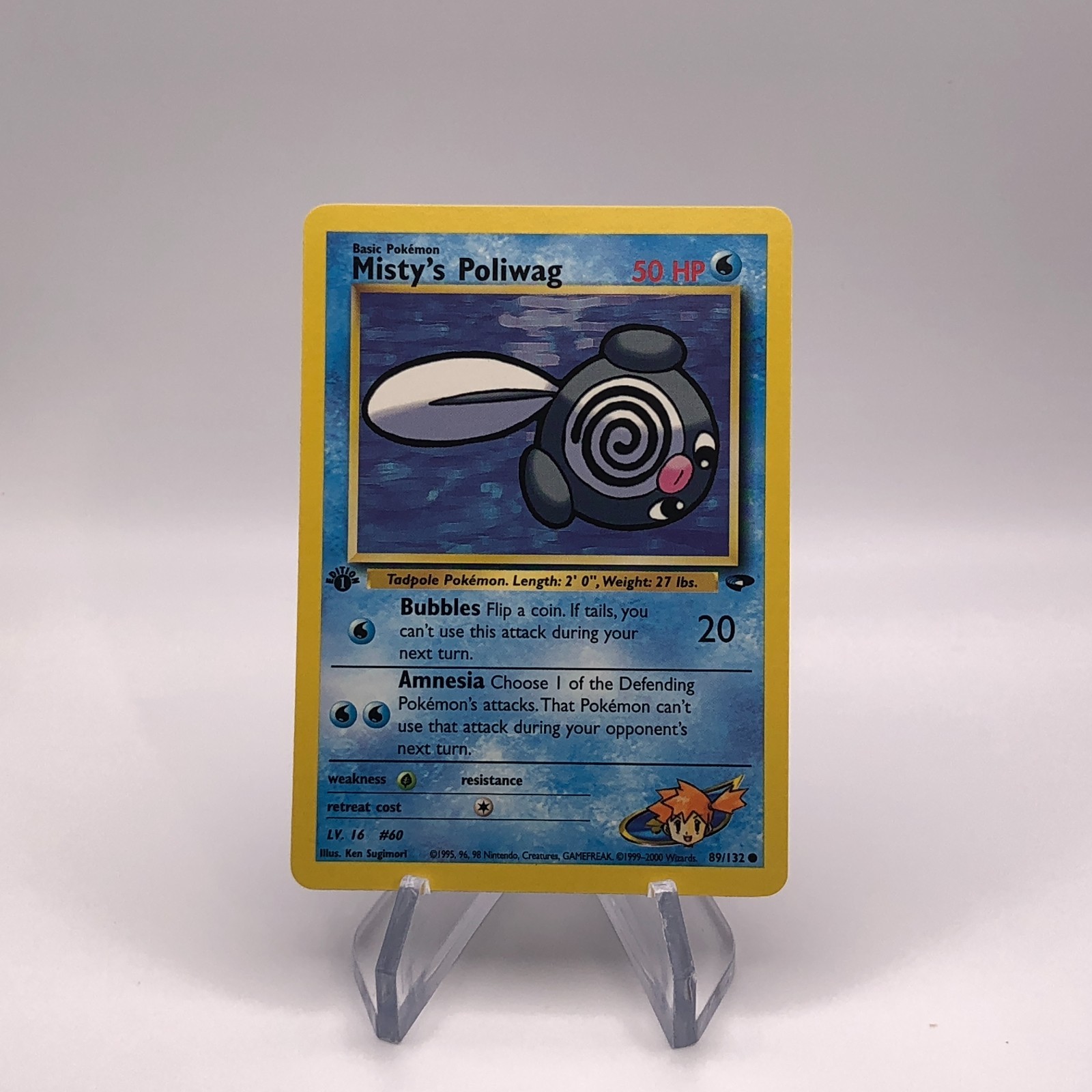 Pokemon 1st Edition Gym Challenge – Misty's Poliwag 89/132 – Common – NM