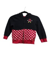 Disney Parks Minnie Mouse Ears Bow Hoodie Full Zip Kids Size XS - Used - READ