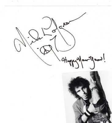 Nils Lofgren signed card!  E Street Band Guitarist!