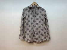 Paul Smith London Striped Floral Print Long Sleeve Shirt Neck 15 38