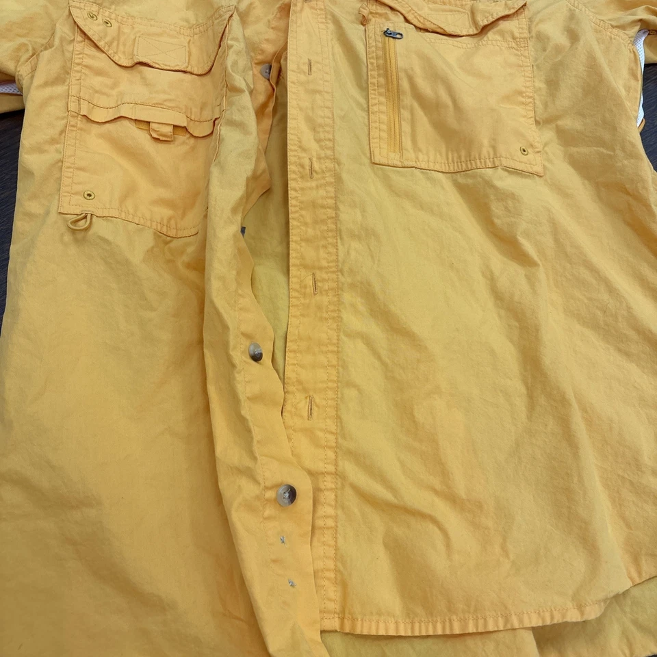 Camisa de pesca de manga corta Worldwide Sportsman naranja claro para hombre talla grande ventilada Foto 2 de 4