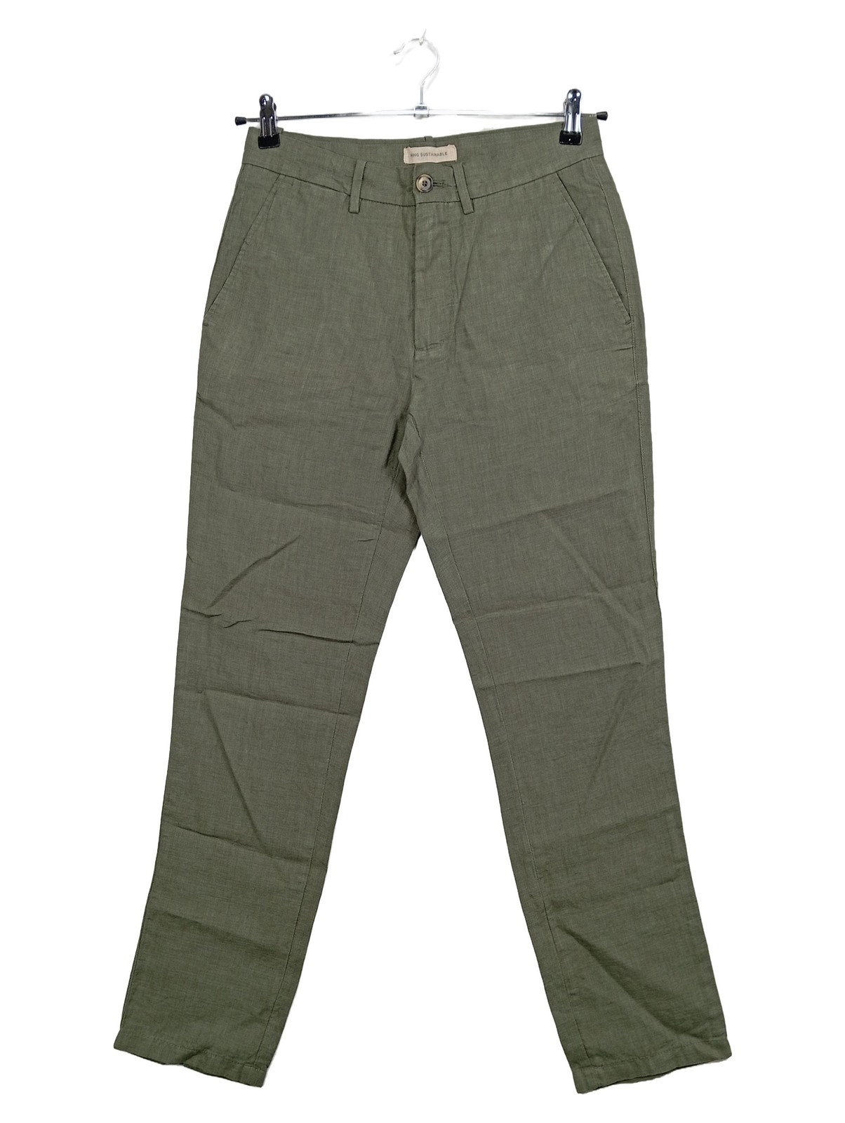 MANGO Pantaloni Donna in Lino Multicolore (IT 42, EU 38, INT M, W29)