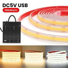 USB & Batterien COB LED Lichtstreifen Selbstklebend Unterbauleuchte Aquarium