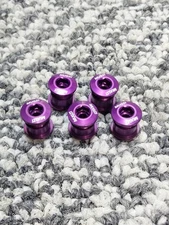 Chainring Bolts Single Speed 5 Bolts  Old School Bmx Anodized Purple 