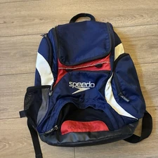 Speedo Teamster 35L Swimming Backpack Black/Blue / Red Large