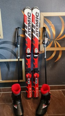 Kinderski Set Atomic in 120 Cm +Schuhe Gr.36,5-37 ,neue Stöcke.