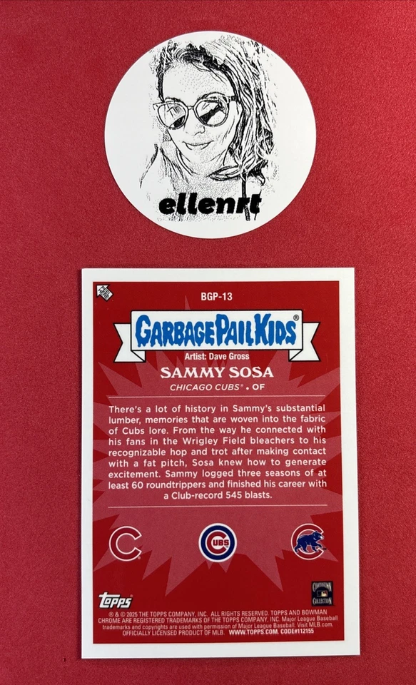 Cubo de basura cromado Bowman 2025 niños Sammy Sosa Slammin’ Sammy SSP estuche golpeado Foto 4 de 4