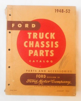 1948 - 1952 FORD TRUCK PARTS CATALOG MANUAL ALL MODELS ORIGINAL 