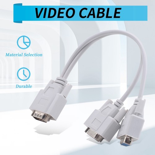 Neu 1 PC auf 2 Monitoren-Verteiler Splitter Kabel fuer VGA Video S3Y77465 - Bild 3 von 7