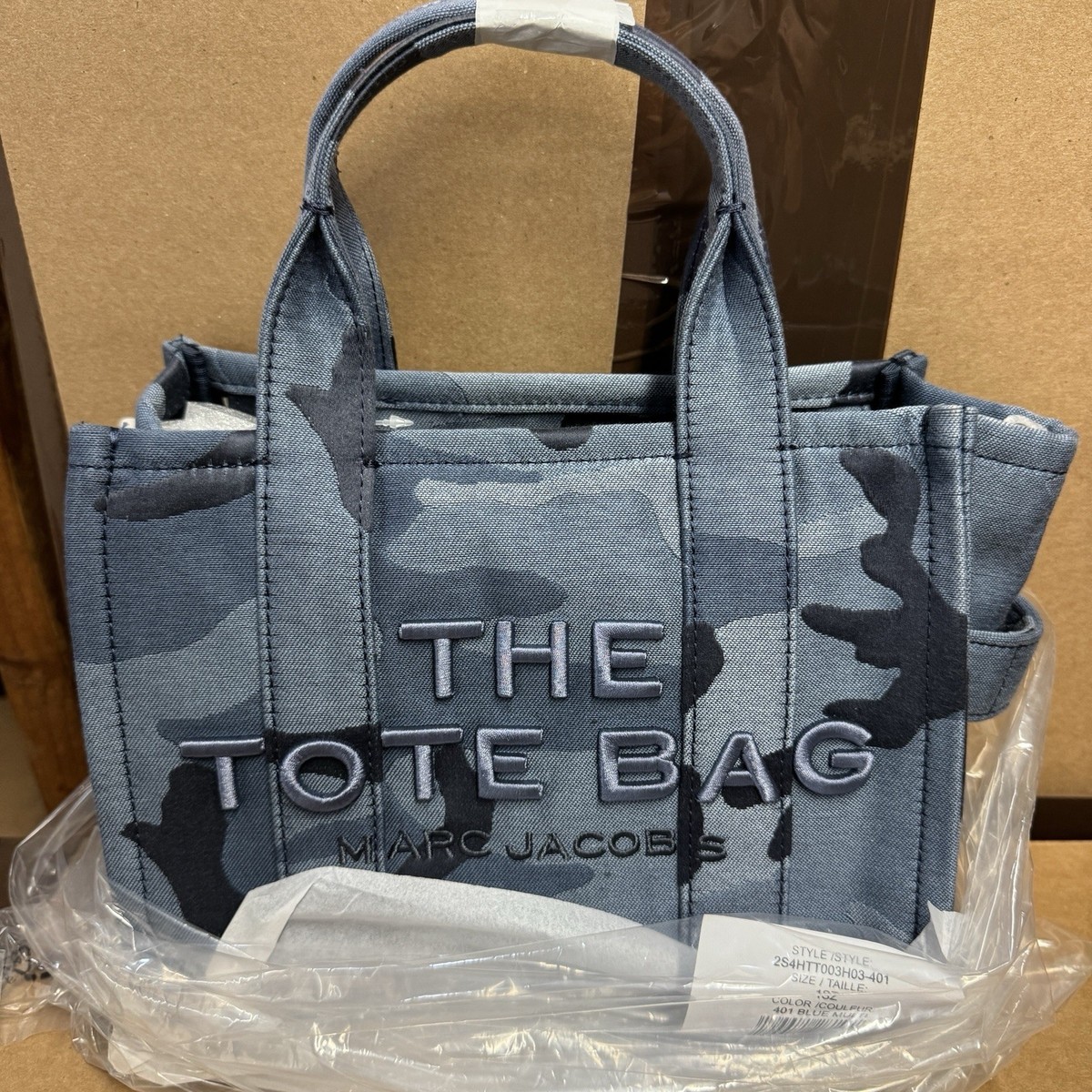 Marc Jacobs The Camo Jacquard Small Tote Bag - Blue | eBay