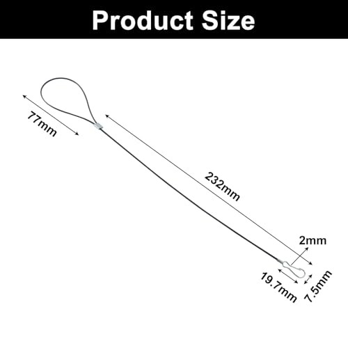 2 Pack Stainless Steel Adjustable Gate Latch - Cable Pull String for ...