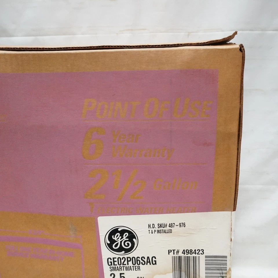 Ge General Electric GE02P06SGA 2,5 галлона умный воды электрический водонагреватель новый - Изображение 2 из 4