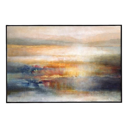Uttermost Seafaring Dusk Coastal Canvas Fabric Abstract Art in Multi-Color - Picture 1 of 4