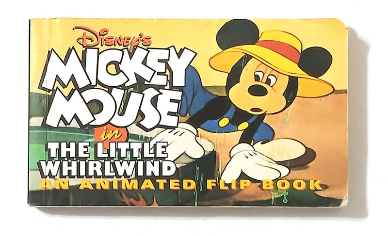Vintage Disney Mickey Mouse The Little Whirlwind Animated Flip Book Color & B&W 