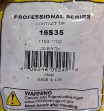 25 Count 1160-1102 TWECO 16S35 Contact Tip .035 