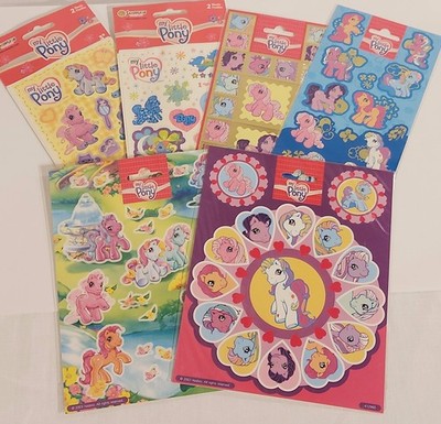 Set of 6 Different My Little Pony G3 2003 Sticker Sets Stickers MIB Hasbro