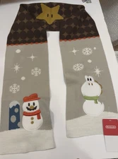 Winter Knit Scarf Mario Yoshi Snowman Star Nintendo 2025 Winter Collection- NWT